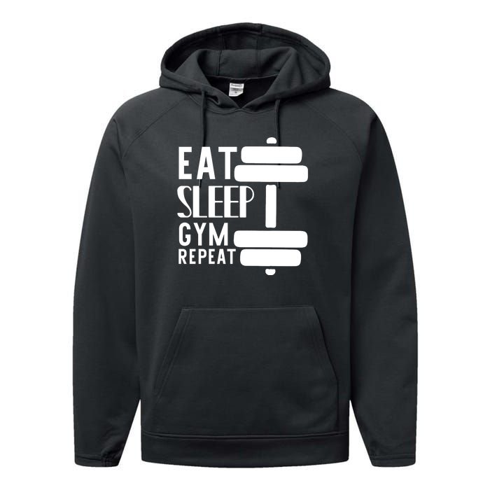 Eat Sleep Gym Repeat Performance Fleece Hoodie