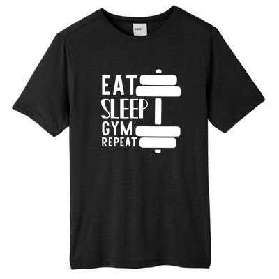 Eat Sleep Gym Repeat Tall Fusion ChromaSoft Performance T-Shirt