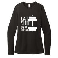 Eat Sleep Gym Repeat Womens CVC Long Sleeve Shirt