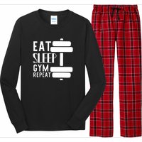 Eat Sleep Gym Repeat Long Sleeve Pajama Set