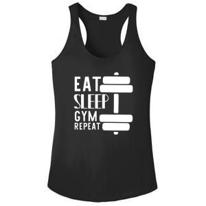 Eat Sleep Gym Repeat Ladies PosiCharge Competitor Racerback Tank