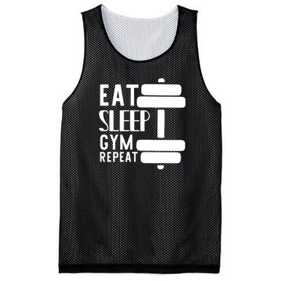 Eat Sleep Gym Repeat Mesh Reversible Basketball Jersey Tank