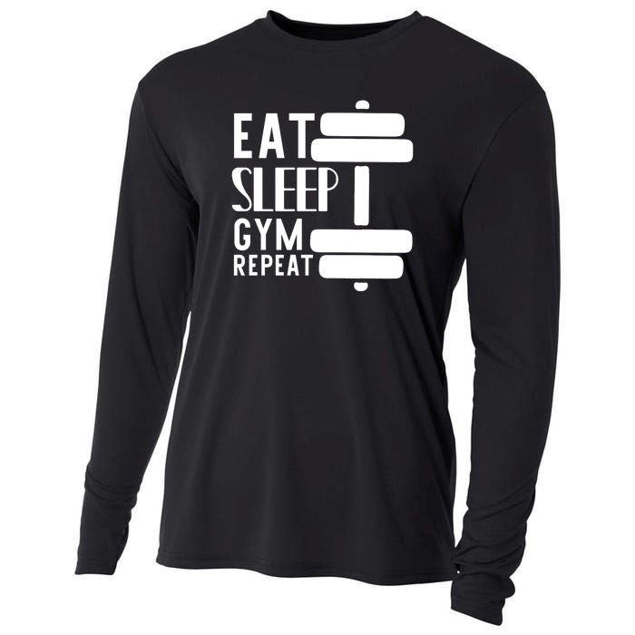 Eat Sleep Gym Repeat Cooling Performance Long Sleeve Crew