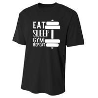 Eat Sleep Gym Repeat Performance Sprint T-Shirt