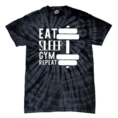 Eat Sleep Gym Repeat Tie-Dye T-Shirt