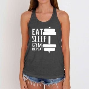 Eat Sleep Gym Repeat Women's Knotted Racerback Tank