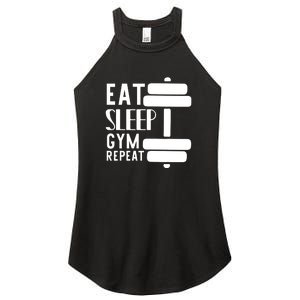 Eat Sleep Gym Repeat Women's Perfect Tri Rocker Tank