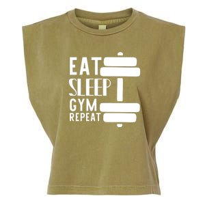 Eat Sleep Gym Repeat Garment-Dyed Women's Muscle Tee