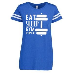 Eat Sleep Gym Repeat Enza Ladies Jersey Football T-Shirt