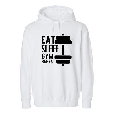 Eat Sleep Gym Repeat Garment-Dyed Fleece Hoodie