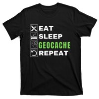 Eat Sleep Geocaching Repeat, Outdoorsman, Funny Geocache, Geocaching T-Shirt