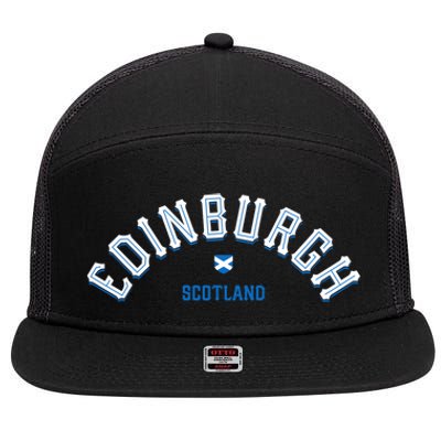 Edinburgh Scotland Gift 7 Panel Mesh Trucker Snapback Hat