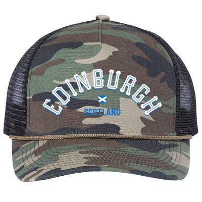 Edinburgh Scotland Gift Retro Rope Trucker Hat Cap