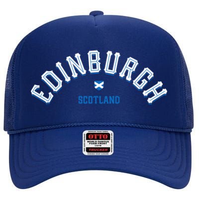 Edinburgh Scotland Gift High Crown Mesh Back Trucker Hat