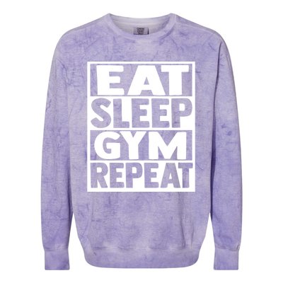 Eat Sleep Gym Repeat Fitness Fitness Motivation Weight Meaningful Gift Colorblast Crewneck Sweatshirt