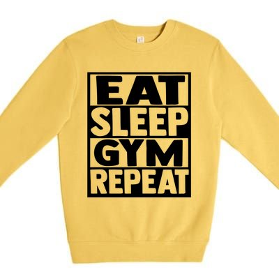 Eat Sleep Gym Repeat Fitness Fitness Motivation Weight Meaningful Gift Premium Crewneck Sweatshirt