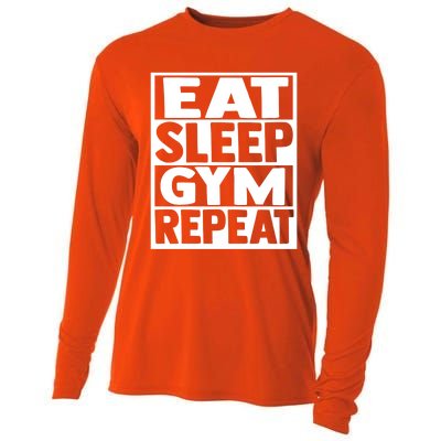 Eat Sleep Gym Repeat Fitness Fitness Motivation Weight Meaningful Gift Cooling Performance Long Sleeve Crew