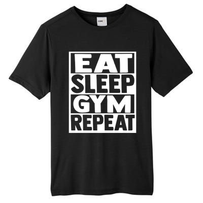 Eat Sleep Gym Repeat Fitness Fitness Motivation Weight Meaningful Gift Tall Fusion ChromaSoft Performance T-Shirt