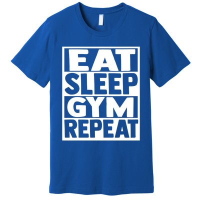 Eat Sleep Gym Repeat Fitness Fitness Motivation Weight Meaningful Gift Premium T-Shirt