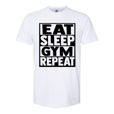 Eat Sleep Gym Repeat Fitness Fitness Motivation Weight Meaningful Gift Softstyle® CVC T-Shirt