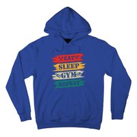 Eat Sleep Gym Repeat Retro Vintage Workout Gift Hoodie