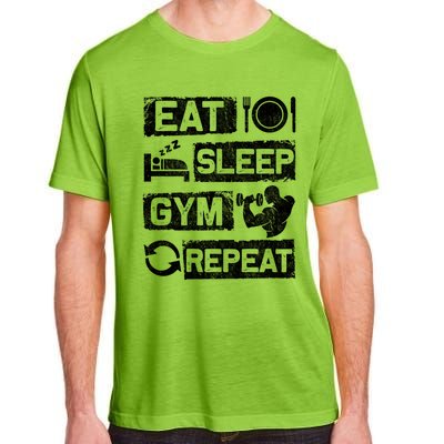 Eat Sleep Gym Repeat Funny Sports Bodybuilding Clothing: Gift Adult ChromaSoft Performance T-Shirt