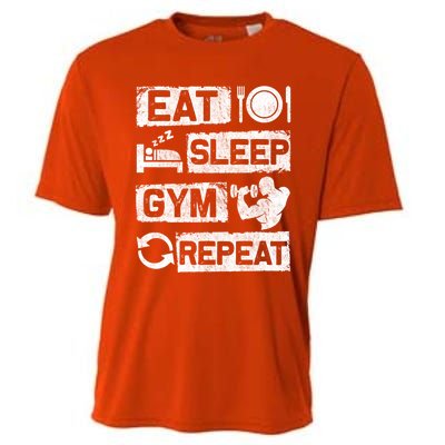 Eat Sleep Gym Repeat Funny Sports Bodybuilding Clothing: Gift Cooling Performance Crew T-Shirt