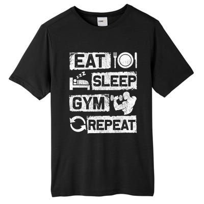 Eat Sleep Gym Repeat Funny Sports Bodybuilding Clothing: Gift Tall Fusion ChromaSoft Performance T-Shirt