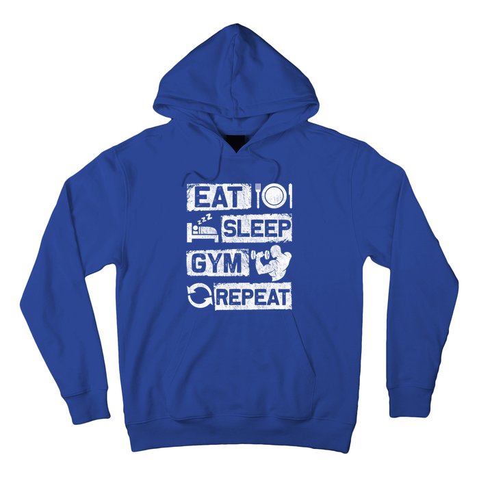 Eat Sleep Gym Repeat Funny Sports Bodybuilding Clothing: Gift Hoodie