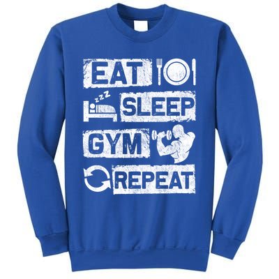 Eat Sleep Gym Repeat Funny Sports Bodybuilding Clothing: Gift Sweatshirt