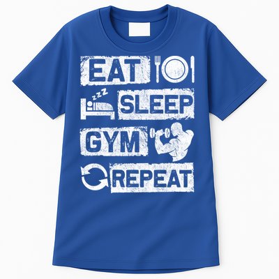 Eat Sleep Gym Repeat Funny Sports Bodybuilding Clothing: Gift Tall T-Shirt