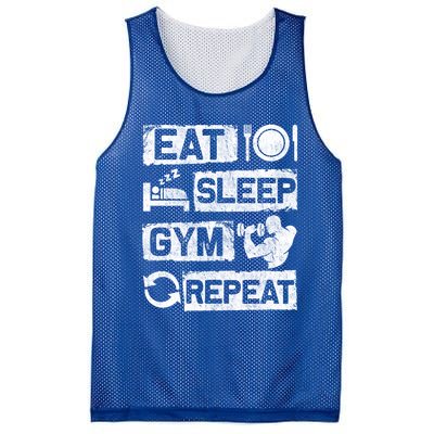 Eat Sleep Gym Repeat Funny Sports Bodybuilding Clothing: Gift Mesh Reversible Basketball Jersey Tank