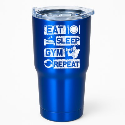 Eat Sleep Gym Repeat Funny Sports Bodybuilding Clothing: Gift Tumbler