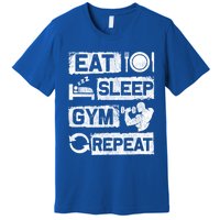 Eat Sleep Gym Repeat Funny Sports Bodybuilding Clothing: Gift Premium T-Shirt