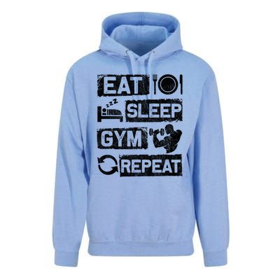 Eat Sleep Gym Repeat Funny Sports Bodybuilding Clothing: Gift Unisex Surf Hoodie