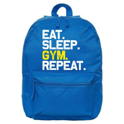 Eat Sleep Gym Repeat Gym Motivation Gift 16 in Basic Backpack