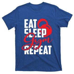 Eat Sleep Gym Repeat Weightlifting Fitness Saying Gift T-Shirt