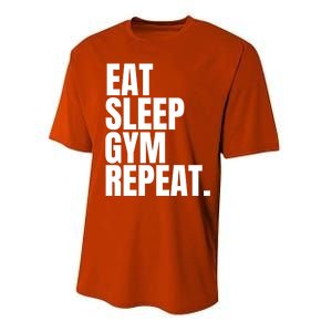 Eat Sleep Gym Repeat Gym Goer Sports Player Tee Cute Gift Performance Sprint T-Shirt