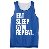 Eat Sleep Gym Repeat Gym Goer Sports Player Tee Cute Gift Mesh Reversible Basketball Jersey Tank