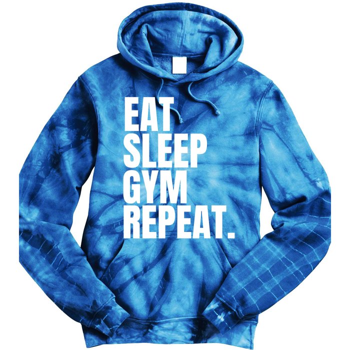 Eat Sleep Gym Repeat Gym Goer Sports Player Tee Cute Gift Tie Dye Hoodie