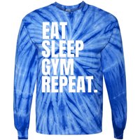 Eat Sleep Gym Repeat Gym Goer Sports Player Tee Cute Gift Tie-Dye Long Sleeve Shirt