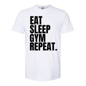 Eat Sleep Gym Repeat Gym Goer Sports Player Tee Cute Gift Softstyle CVC T-Shirt