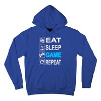 Eat Sleep Game Repeat Vintage Grunge Design Gift Hoodie