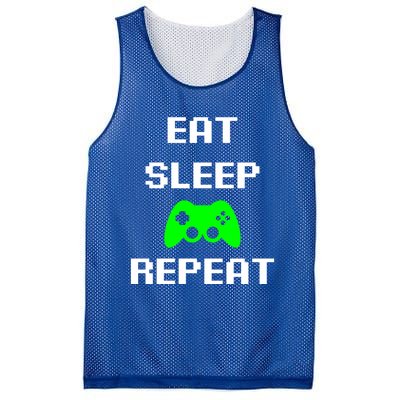 Eat Sleep Game Repeat / Video Game Gift Mesh Reversible Basketball Jersey Tank