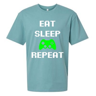 Eat Sleep Game Repeat / Video Game Gift Sueded Cloud Jersey T-Shirt