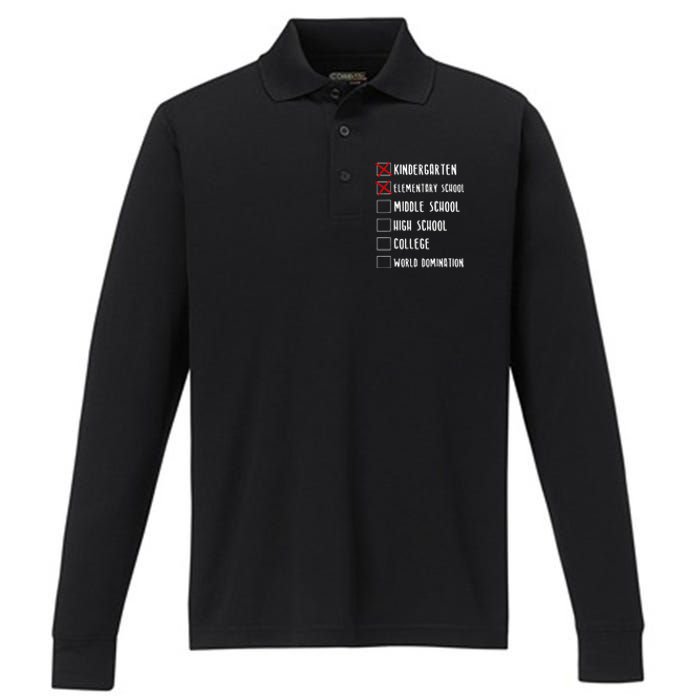 Elementary School Graduation Middle School Performance Long Sleeve Polo