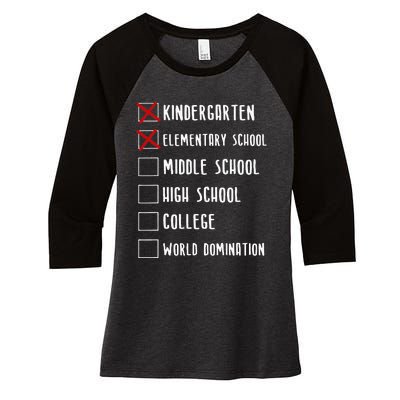 Elementary School Graduation Middle School Women's Tri-Blend 3/4-Sleeve Raglan Shirt