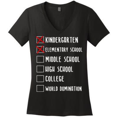 Elementary School Graduation Middle School Women's V-Neck T-Shirt