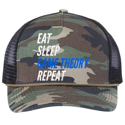 Eat Sleep Game Theory Repeat Gift Retro Rope Trucker Hat Cap