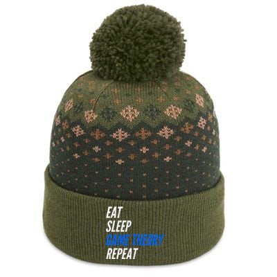 Eat Sleep Game Theory Repeat Gift The Baniff Cuffed Pom Beanie